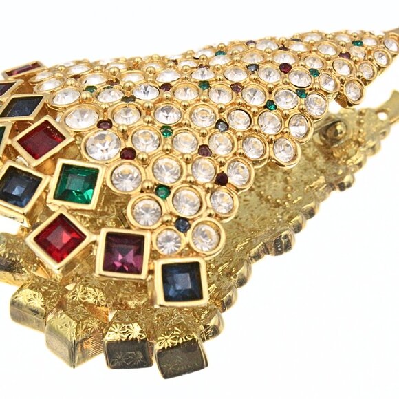 Illustrious SWAROVSKI Limited Edition 1999 Pave´Crystals Christmas Tree Brooch - Picture 2 of 9